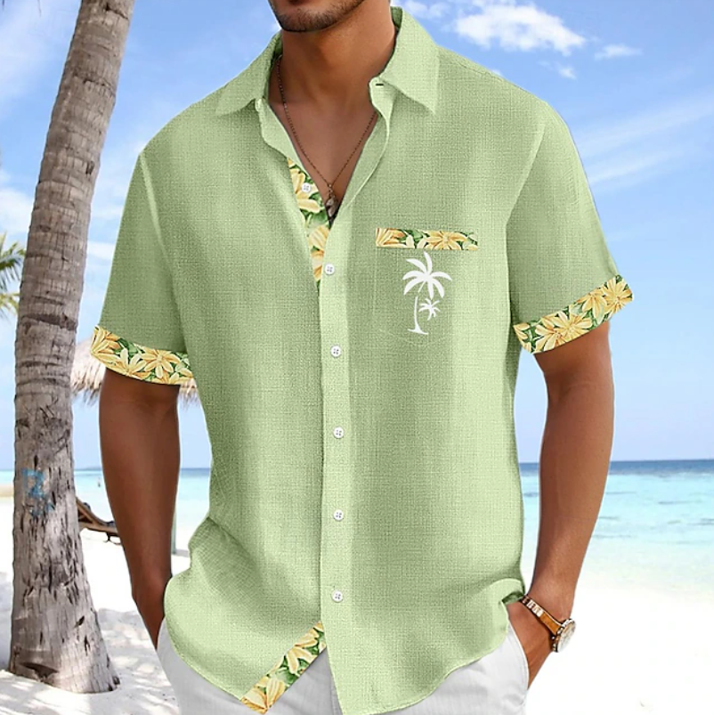 Marcelino | Camisa tropical de manga corta