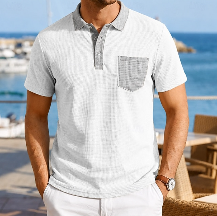 Valerio | Polera polo con bolsillo en contraste