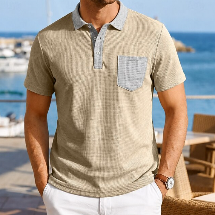 Valerio | Polera polo con bolsillo en contraste