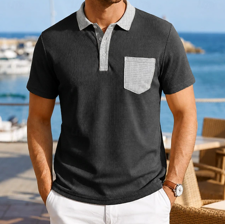 Valerio | Polera polo con bolsillo en contraste