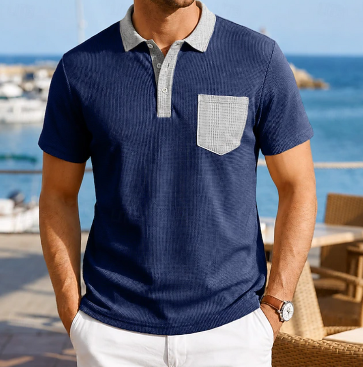 Valerio | Polera polo con bolsillo en contraste
