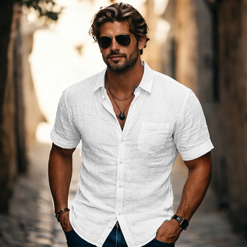 Cristián | Camisa manga corta de corte relajado