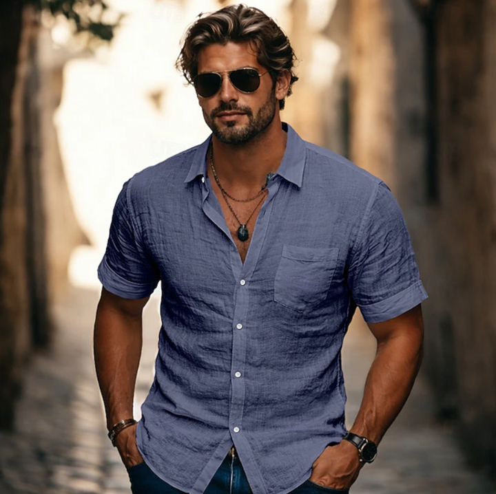 Cristián | Camisa manga corta de corte relajado