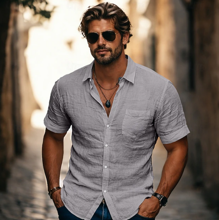 Cristián | Camisa manga corta de corte relajado
