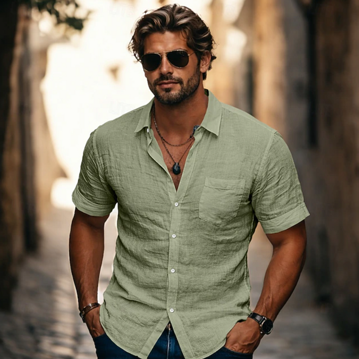 Cristián | Camisa manga corta de corte relajado