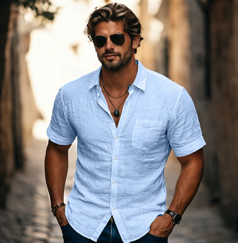 Cristián | Camisa manga corta de corte relajado