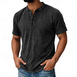 Renato | Polera henley texturada manga corta