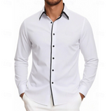 Audilio | Camisa manga larga con vivo en contraste