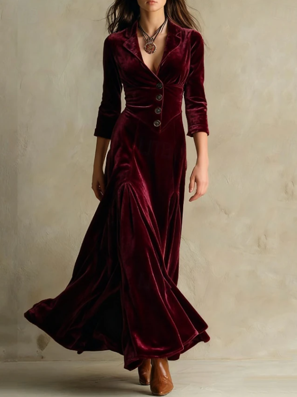 Marjorie | Vestido largo escote en V