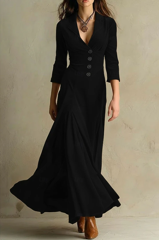 Marjorie | Vestido largo escote en V