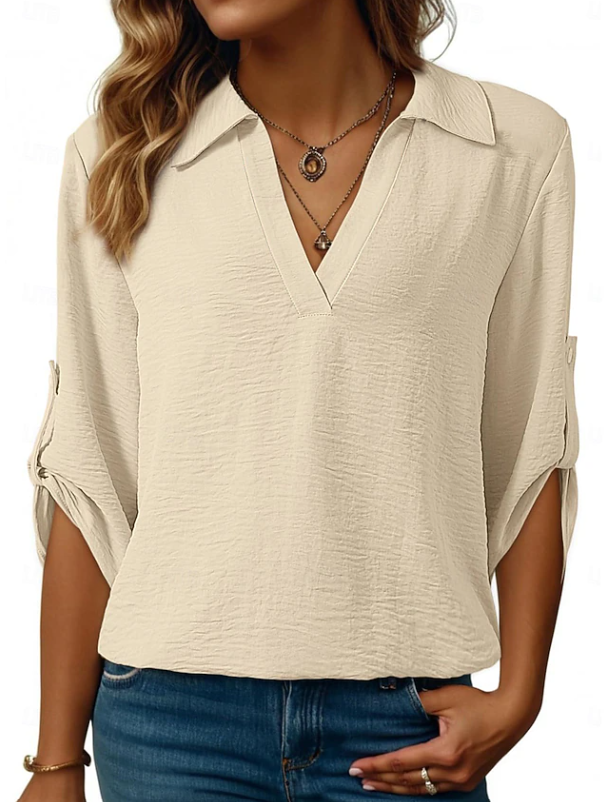 Lastenia | Blusa cuello V holgada