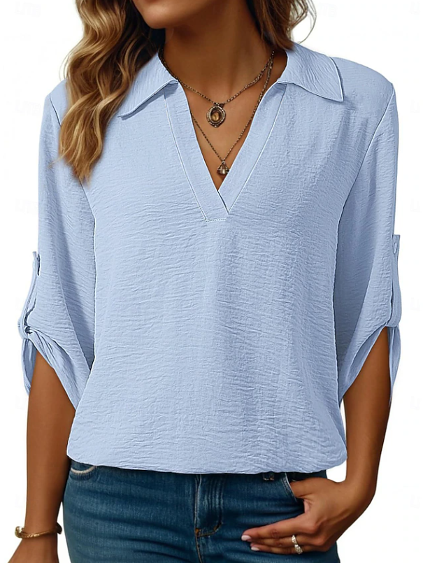 Lastenia | Blusa cuello V holgada