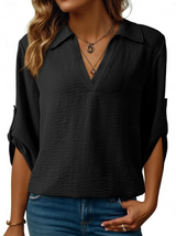 Lastenia | Blusa cuello V holgada