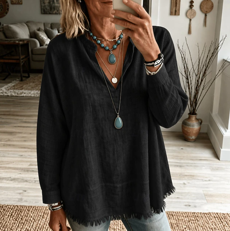 Irene | Blusa túnica de escote en V