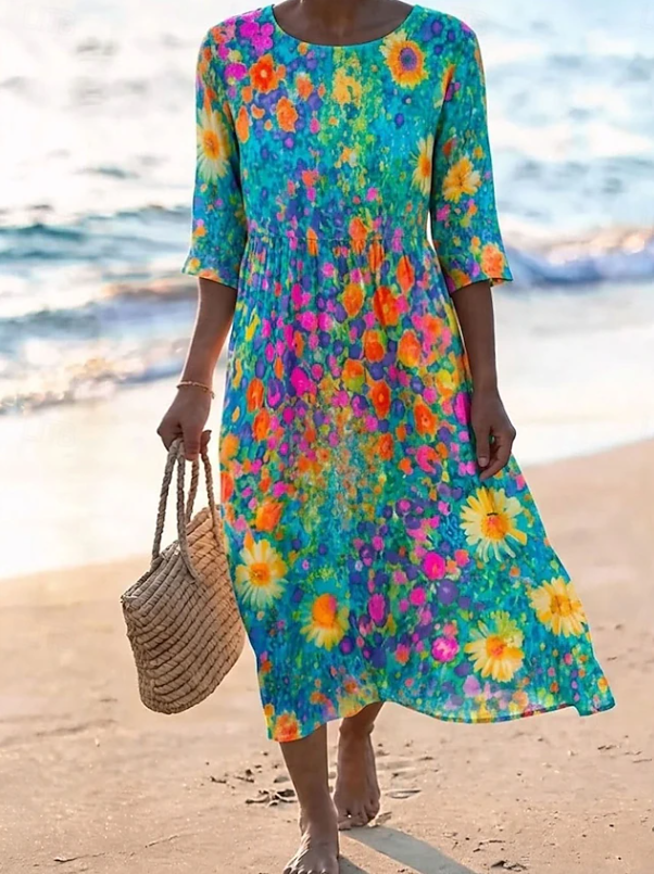 Rubi | Vestido midi estampado suelto