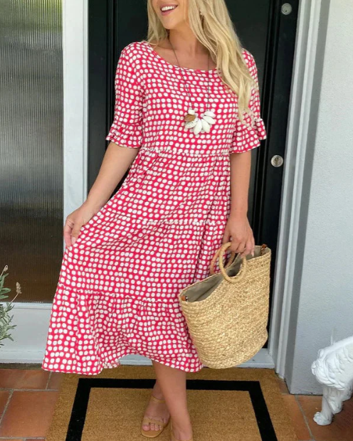 Rose Marie | Vestido midi manga corta