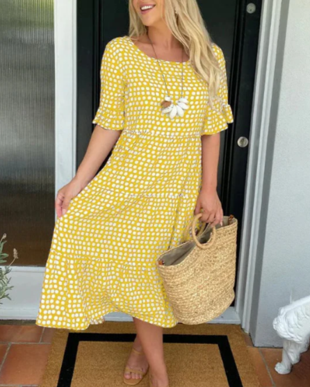 Rose Marie | Vestido midi manga corta