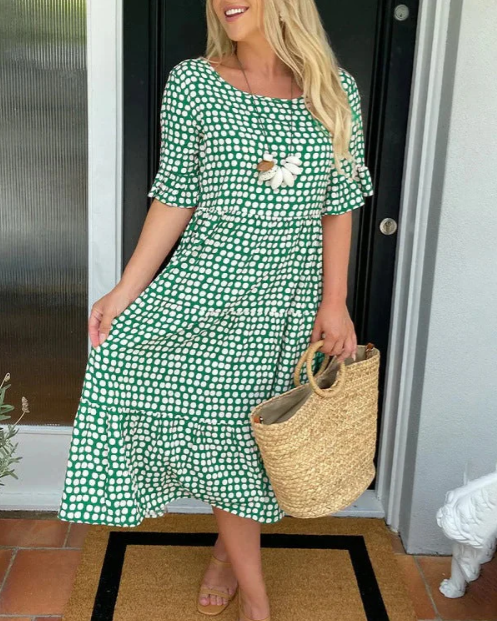 Rose Marie | Vestido midi manga corta