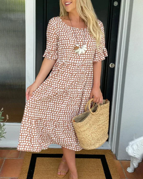 Rose Marie | Vestido midi manga corta