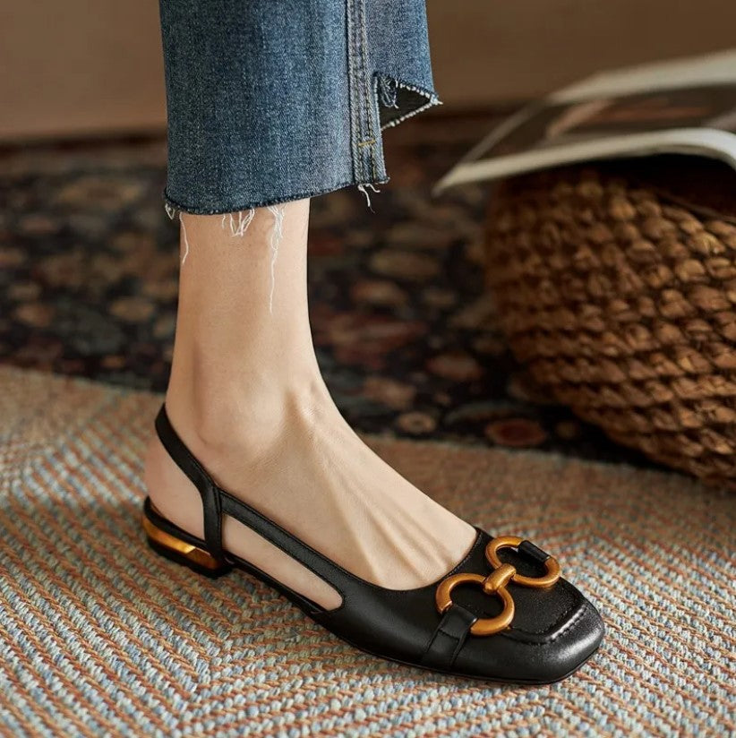 Vania | Sandalias con hebilla y talón descubierto
