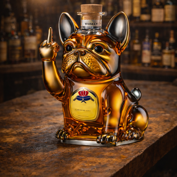 Luciano | Botella de whisky diseño perro