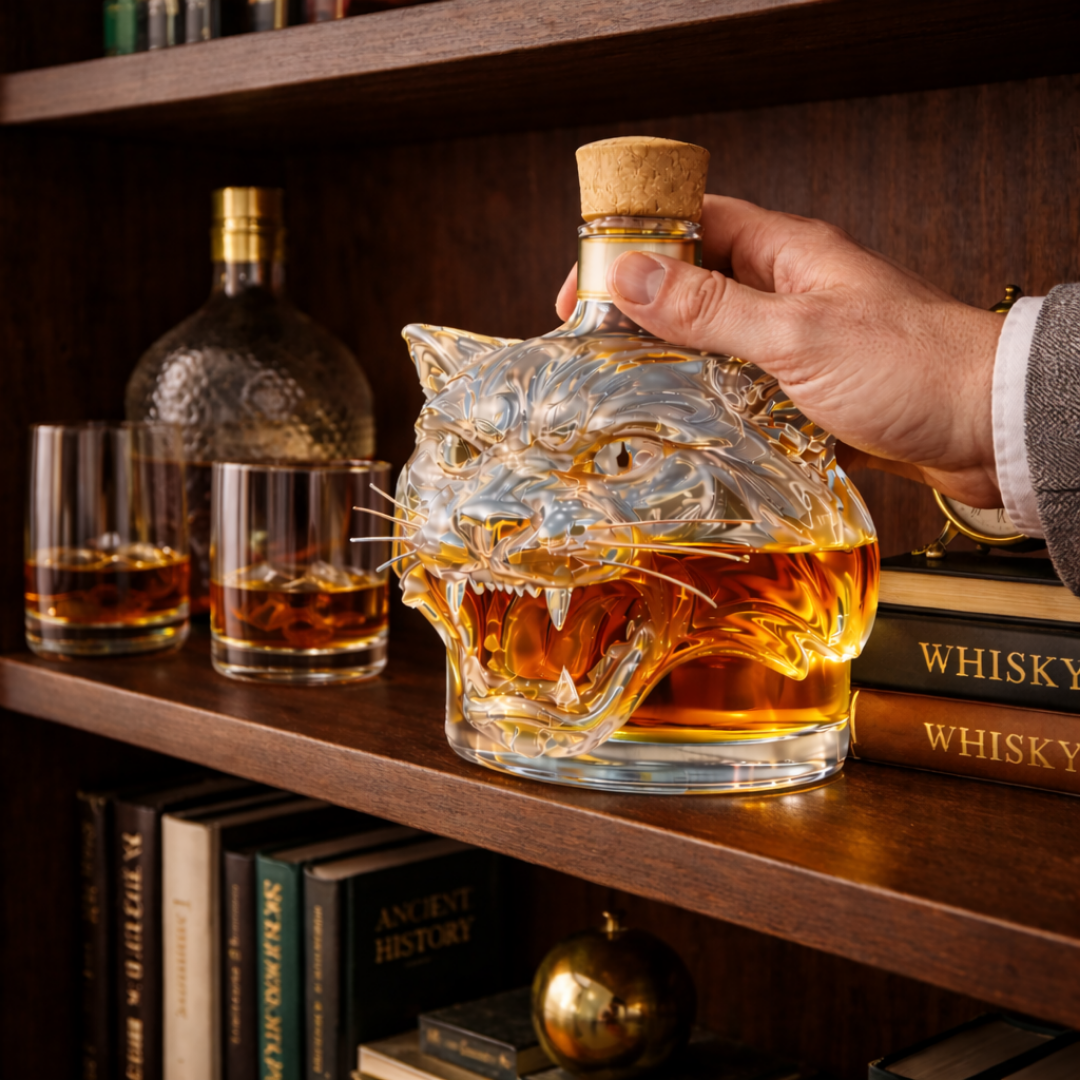 Lisandro | Botella de whisky diseño tigre