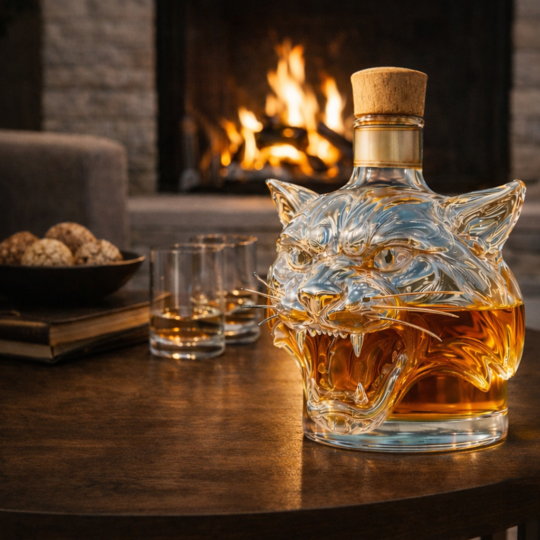 Lisandro | Botella de whisky diseño tigre