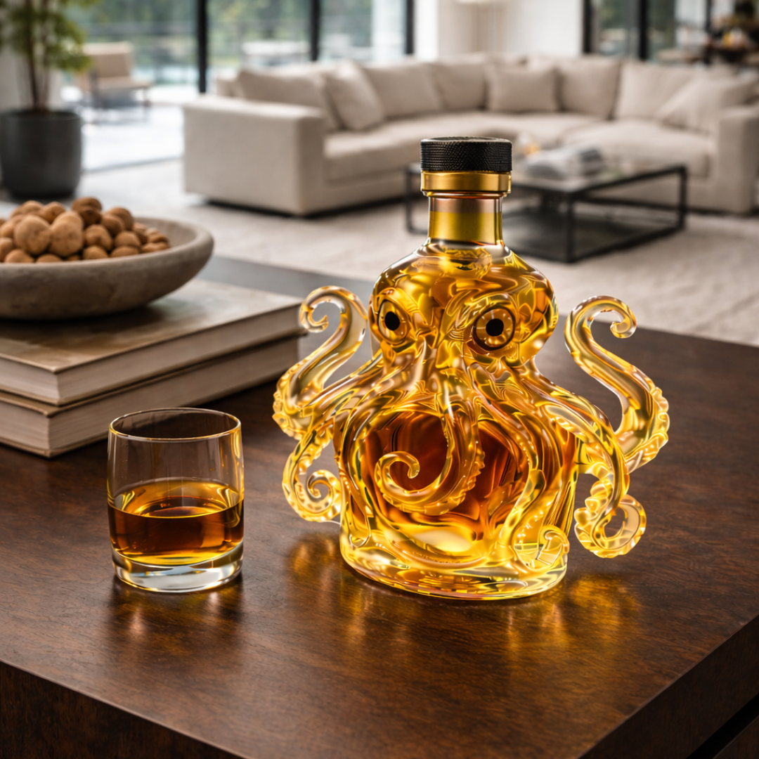 Florencio | Botella de whisky diseño pulpo