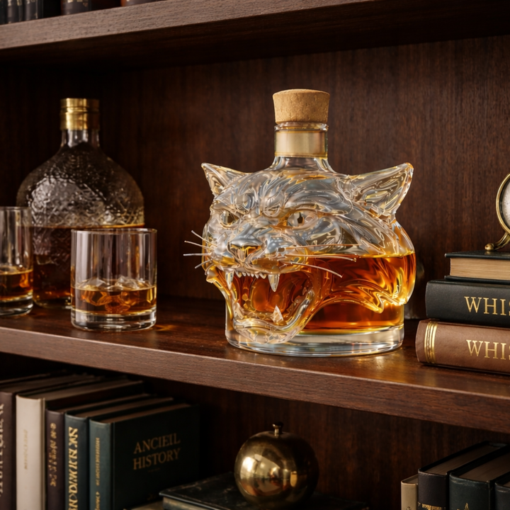 Lisandro | Botella de whisky diseño tigre