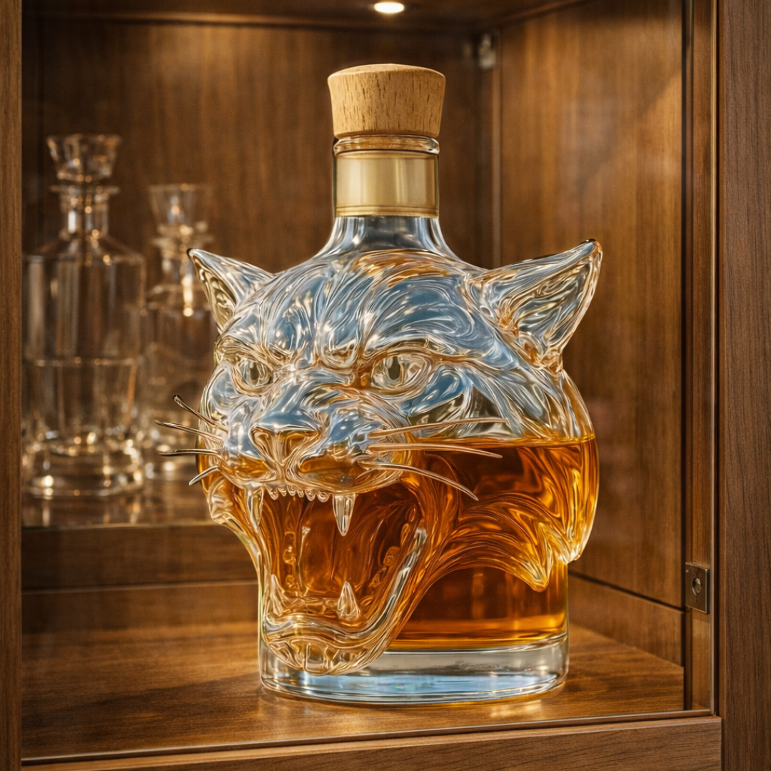 Lisandro | Botella de whisky diseño tigre