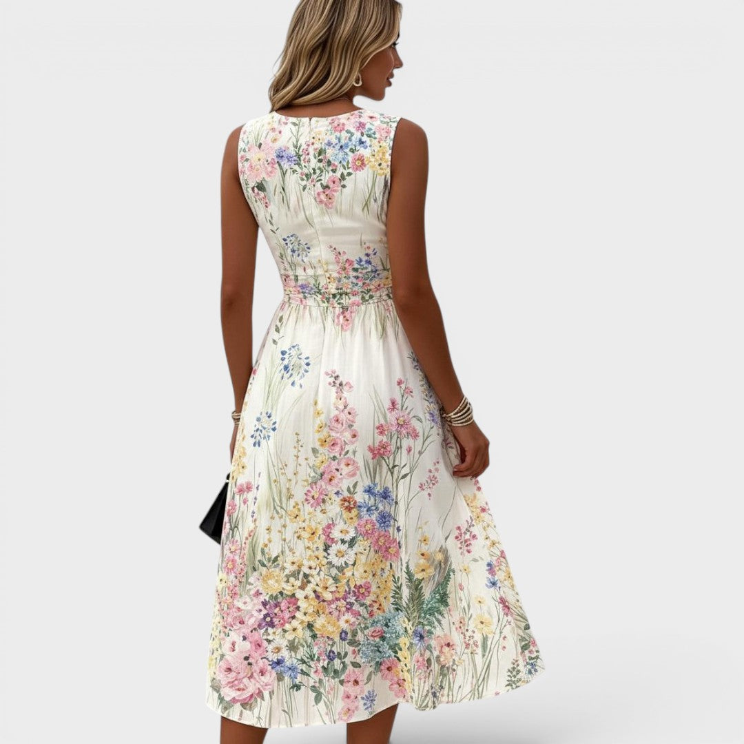 Urbana | Vestido midi floral sin mangas