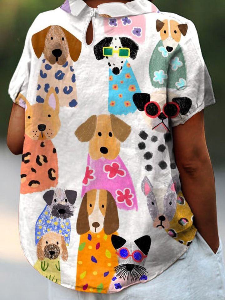 Anay | Blusa camisera estampado de perritos