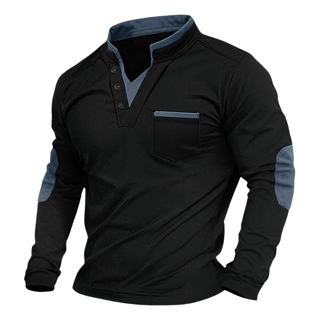 Feliciano | Sweater hombre con cuello alto y botones