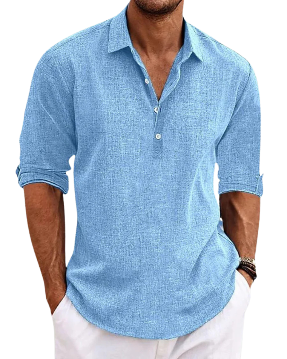 Guillermo | Camisa clásica de media botonadura