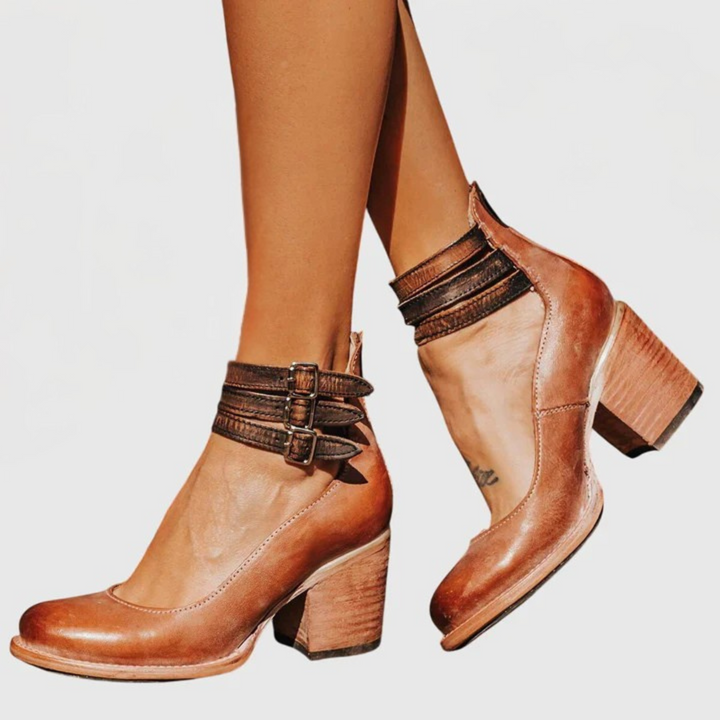 Likan | Zapatos de taco con triple correa al tobillo