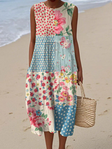 Paillaray | Vestido midi patchwork