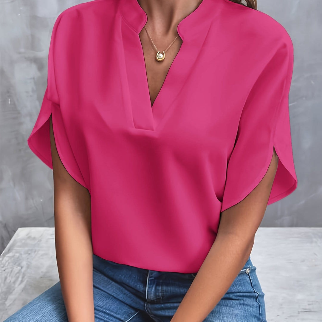 Elicura | Blusa drapeada escote en V