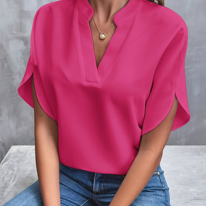 Elicura | Blusa drapeada escote en V