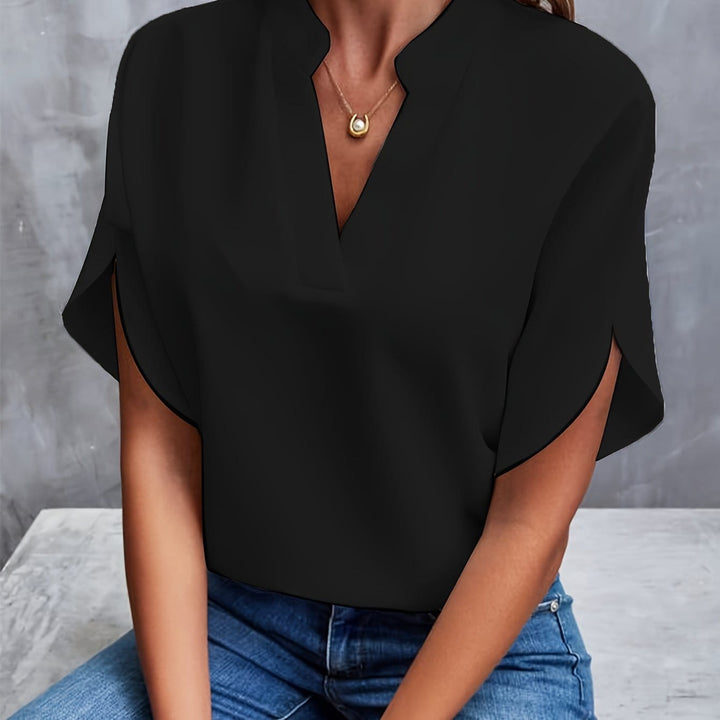 Elicura | Blusa drapeada escote en V