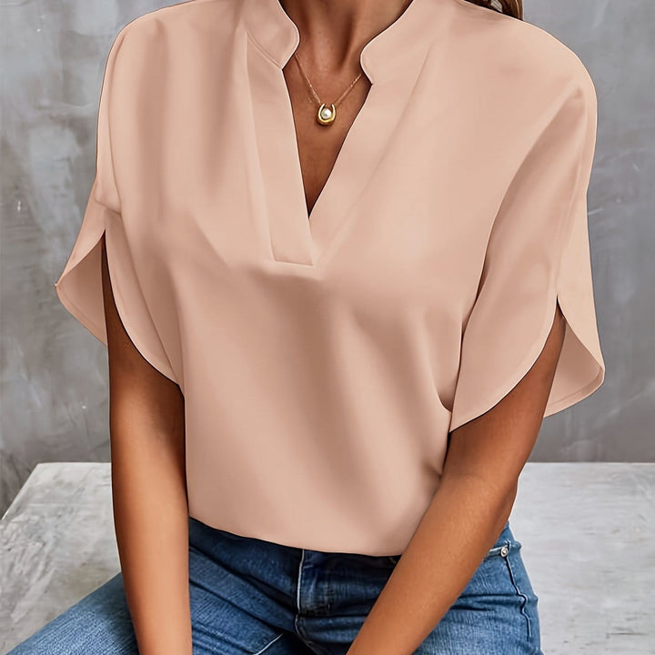 Elicura | Blusa drapeada escote en V
