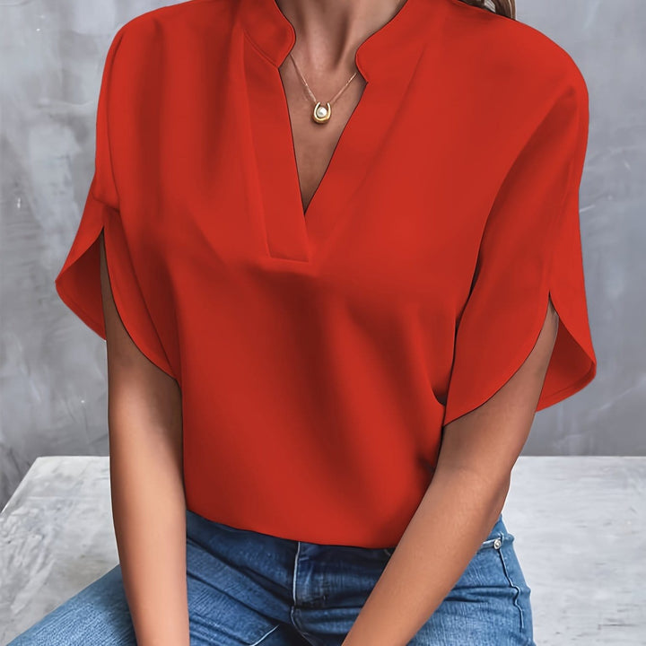 Elicura | Blusa drapeada escote en V