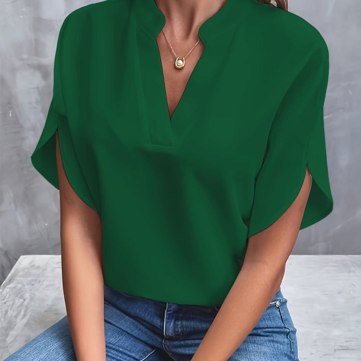 Elicura | Blusa drapeada escote en V
