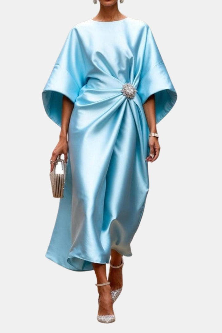 Danae | Vestido de satén de manga amplia