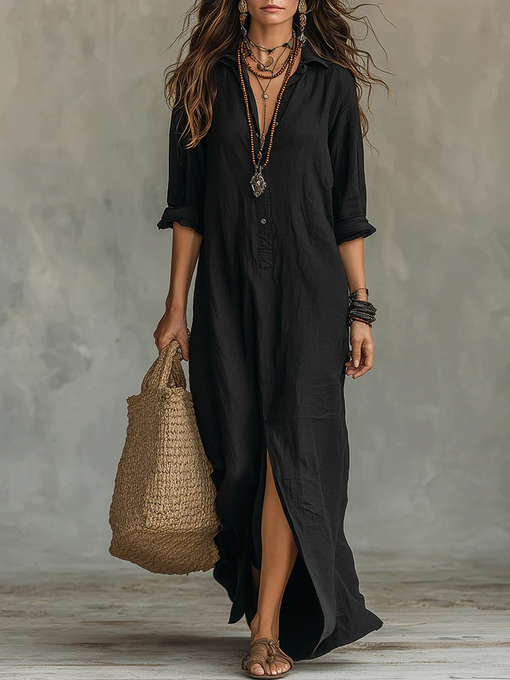Marbella | Vestido largo camisero