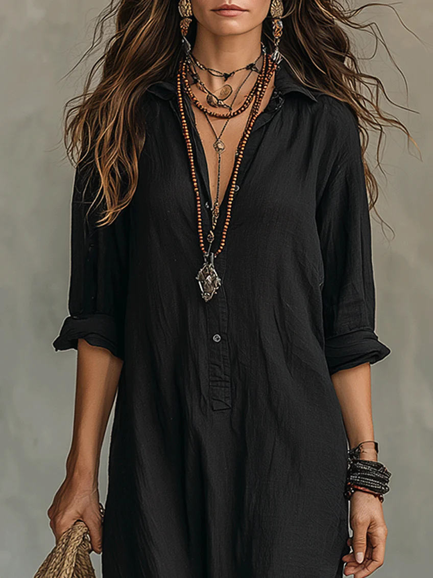 Marbella | Vestido largo camisero