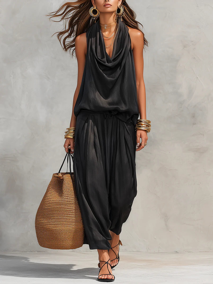 Jimena | Conjunto drapeado sin mangas