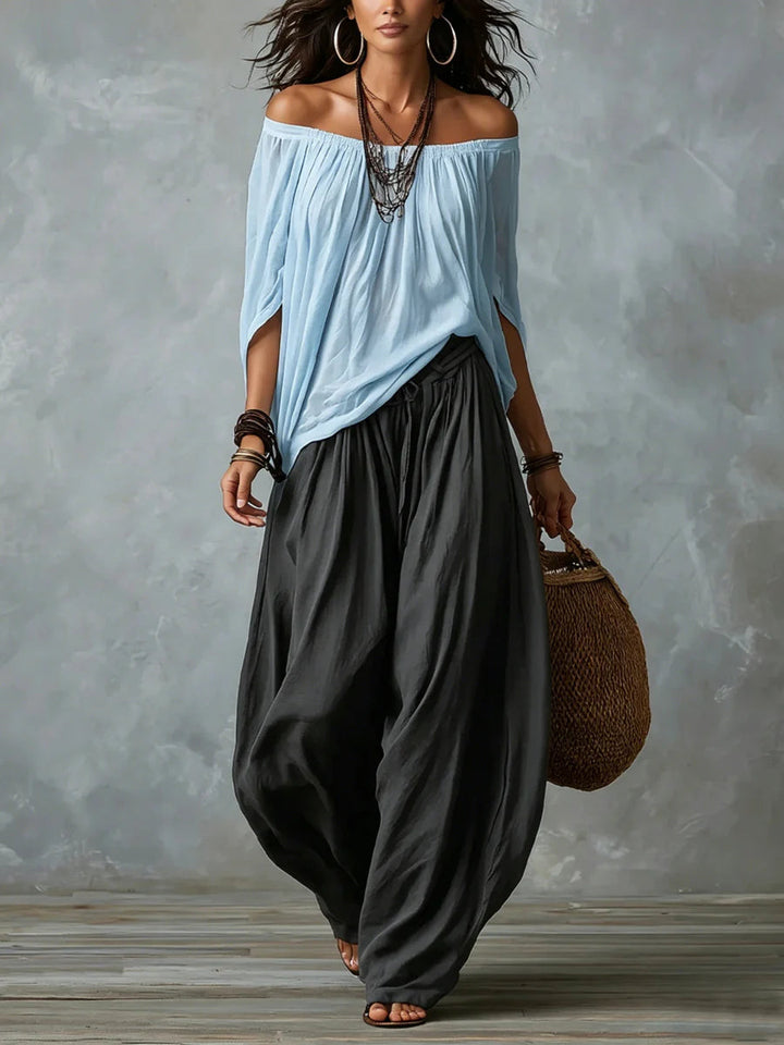 Dorila | Conjunto holgado escote bardot