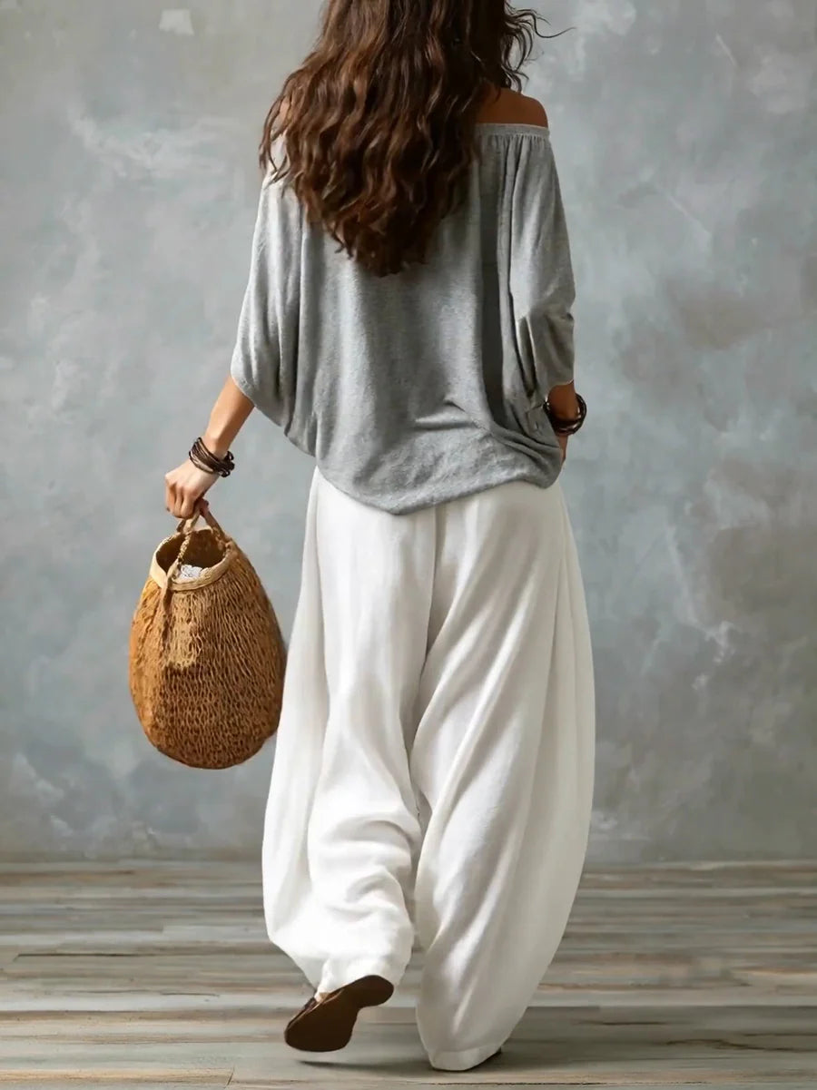 Dorila | Conjunto holgado escote bardot