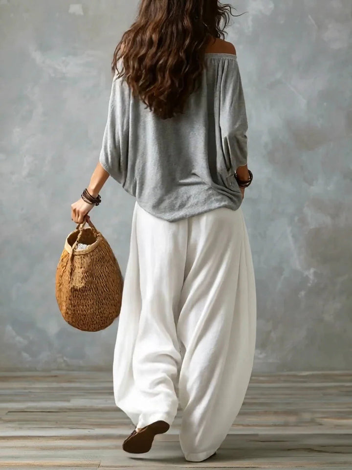 Dorila | Conjunto holgado escote bardot