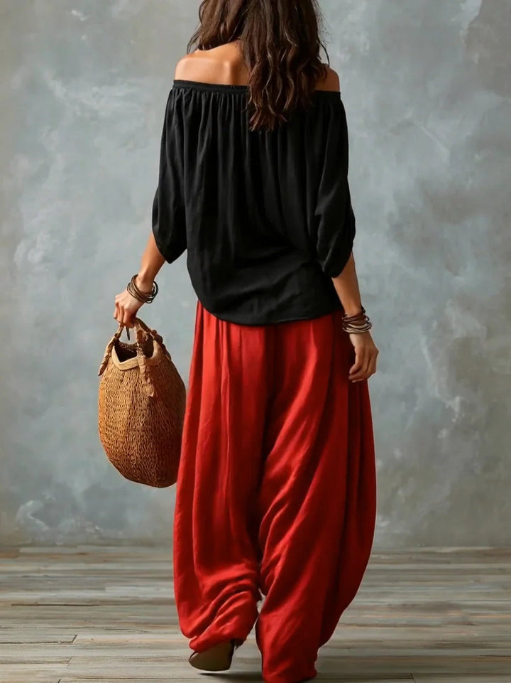 Dorila | Conjunto holgado escote bardot
